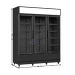 Armoire vitrée 3 portes battantes 1065L. | 74552115 | COMBISTEEL