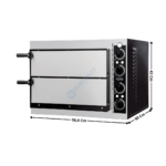 Four à pizza 1 pizza mini - 2 Niveaux | 74850005 | COMBISTEEL