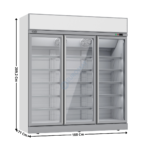 Armoire vitrée 3 portes battantes 1530L. | 74552410 | COMBISTEEL