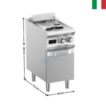Friteuse 1 x 12 Litres élec & digital DOMINA 700 MAX | FRBE74AD | MBM ITALY