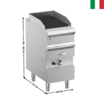 Grill à eau 1 zone GAZ DOMINA 700 MAX | WGG74A | MBM ITALY