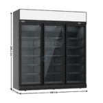 Armoire vitrée 3 portes battantes 1530L. | 74552415 | COMBISTEEL