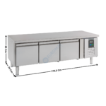 Soubassement réfrigérée 3 portes positive - Série Economique | 74500760 | COMBISTEEL