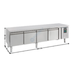Soubassement réfrigérée 4 portes positive - Série Economique | 74500765 | COMBISTEEL