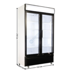 Armoire vitrée 2 portes battantes 780L. | 74551392 | COMBISTEEL