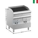 Grill à eau 2 zones GAZ DOMINA 700 MAX | WGG78A | MBM ITALY