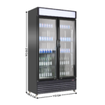 Armoire vitrée 2 portes battantes 780L. | 74551394 | COMBISTEEL