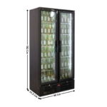 Armoire vitrée 2 portes battantes 458L - NOIR | 75260305 | COMBISTEEL