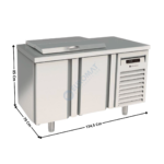 Meuble Saladette réfrigérée 2 portes positive | MFE150 | CORECO