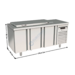 Meuble Saladette réfrigérée 3 portes positive | MFE200 | CORECO