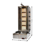 Machine à kebab 5 zones Gaz | KGH05GU | GURDEN