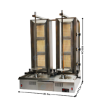 Machine à kebab 3+3 zones Gaz | KGV33GU | GURDEN