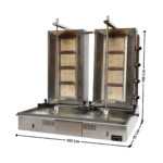 Machine à kebab 4+4 zones Gaz | KGH44GU | GURDEN