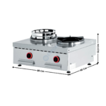 Feux wok de table 2 Zones | WGX28T | DIAMOND