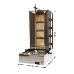 Machine à kebab 4 zones Gaz | KGH04GU | GURDEN