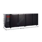 Arrière Bar 4 Portes Battantes Pleine - Gamme Encastrable | TAVT4R2 | DIAMOND