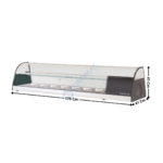 Vitrine spécial Tapas - 8 x GN1/3 H. 40mm | BCCD8 | CORECO