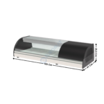 Vitrine spécial Sushi - 4 x GN1/3 H. 40mm | BCCS4 | CORECO
