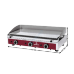 Plaque 3 Zones Chrome 82cm - ECO Line | PLANCHA3CRN | DIAMOND
