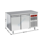 Meuble pâtissier 2 portes positive dessus inox & centrale | TP2NHR2 | DIAMOND