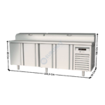 Saladette réfrigérée à couvercle 4 portes GN1/1 TOP - 13 x GN1/6 | MFEI7022516 | CORECO