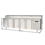 Saladette réfrigérée à couvercle 5 portes GN1/1 TOP - 16 x GN1/6 | MFEI7027016 | CORECO