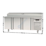 Saladette réfrigérée 700 à couvercle 3 portes GN1/1 TOP - 10 x GN1/4 | MFEI70180 | CORECO