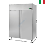 Armoire négative GN2/1 1400L. - 2 portes pleine | A140BT | MBM