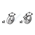 Kit roulettes pour support MIRROR | KITROULMIRROR | MIRROR