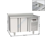Meuble/Evier réfrigérée 2 portes positive GN1/1 | MRGF150 | CORECO