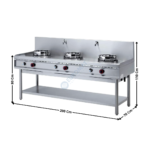 Fourneau Wok 3 Brûleurs avec robinet | WGL320 | DIAMOND