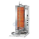 Machine à Kebab 3 Zones - Version HP Electrique - Premium Series | MUE3S | POTIS