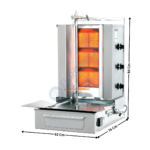 Machine à Kebab 3 zones HP Gaz - Premium Series | FGD3S | POTIS