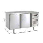 Meuble traversant réfrigérée 2+2 portes positive GN1/1 | MFCG150 | CORECO