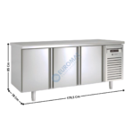 Meuble traversant réfrigérée 3+3 portes positive GN1/1 | MFCG200 | CORECO