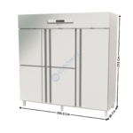 Armoire positive GN2/1 2197L. - 4 portillons + 1 porte pleine | AGR2005 | CORECO