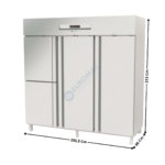 Armoire négative GN2/1 2197L. - 2 portillons + 2 portes pleine | ACG2004 | CORECO