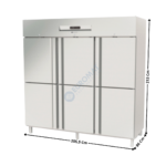 Armoire positive GN2/1 2197L. - 6 portillons pleine | AGR2006 | CORECO
