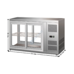 Vitrine réfrigérée à pâtisserie 150L. | 74500600 | COMBISTEEL