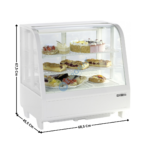 Vitrine à dessert 100L réfrigérée panoramique | CVR100LB | CASSELIN