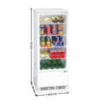 Vitrine à dessert 98L réfrigérée panoramique | CVR98LB | CASSELIN