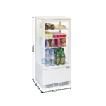 Mini vitrine à dessert 78L réfrigérée panoramique | CVR78LB | CASSELIN