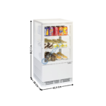 Mini vitrine à dessert 58L réfrigérée panoramique | CVR58LB | CASSELIN