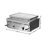 Grillade charcoal 2 zones gaz - Grille Viande | PBI60 | MAINHO