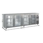 Arrière bar 4 portes battantes vitrées | SBEI250 | CORECO