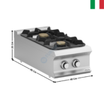 Feux vifs 2 zones XL à poser - DOMINA 900 PRO | FB94TXL | MBM ITALY