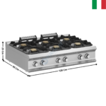 Feux vifs 6 zones XXL à poser - DOMINA 900 PRO | FB912TXXL | MBM ITALY