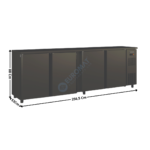 Arrière bar 4 portes battantes pleine | SB250 | CORECO
