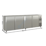 Arrière bar 4 portes battantes pleine | SBI250 | CORECO