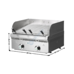 Grillade charcoal 2 zones gaz - Grille Poisson | PBV60 | MAINHO